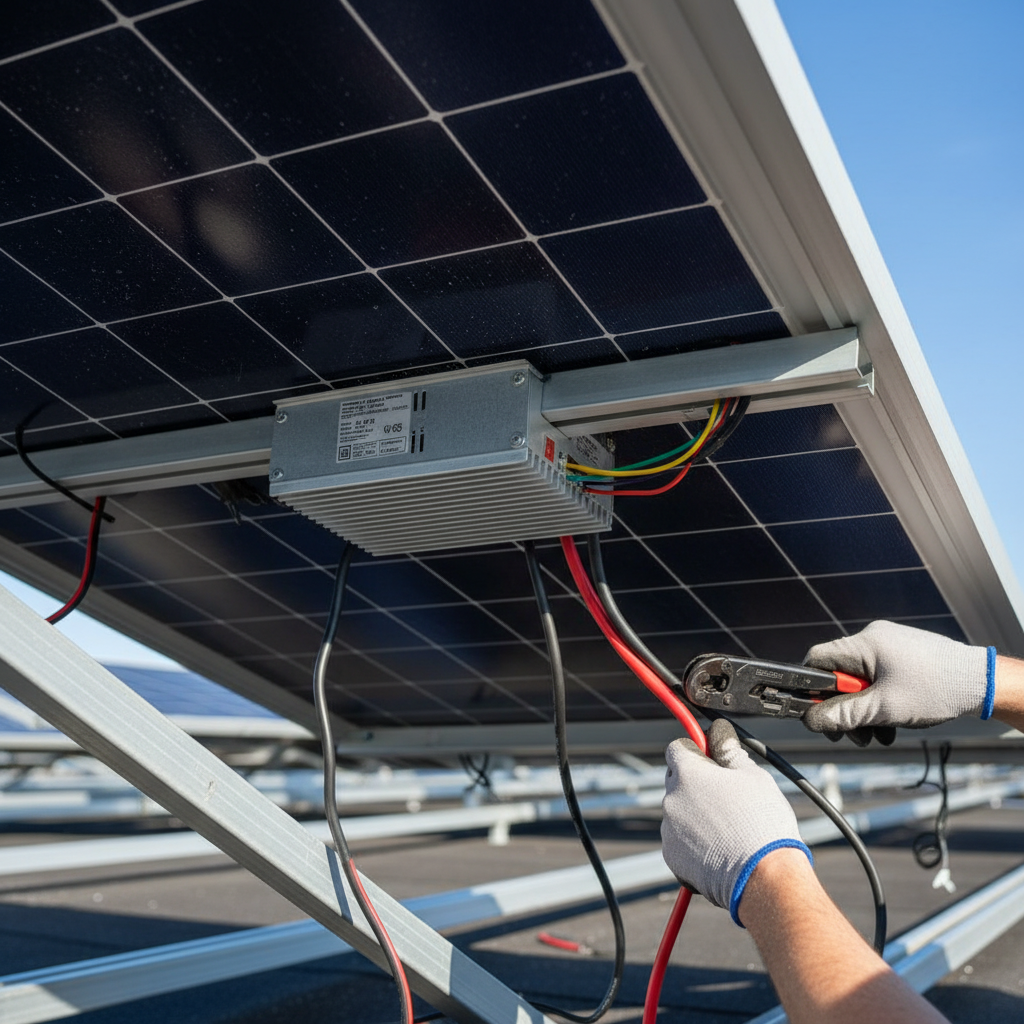 Photovoltaik-Module bei Sonnenschein